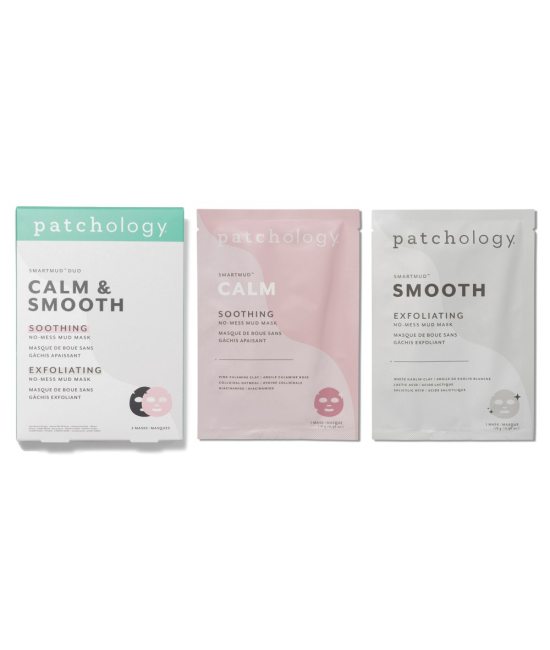 Дуо масок Оновлювальна + Заспокійлива Patchology SmartMud Duo - Smooth + Calm