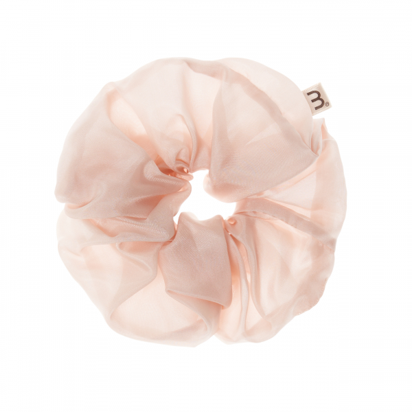 Супер об'ємна напівпрозора резинка для волосся Нюд Mon Mou Volume Silk Scrunchies