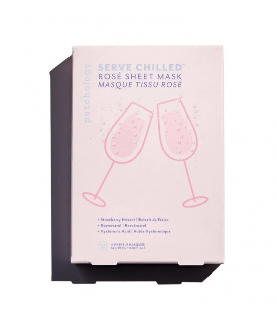 Освіжаюча маска для обличчя з екстрактом троянди Patchology Rosé Sheet Masque