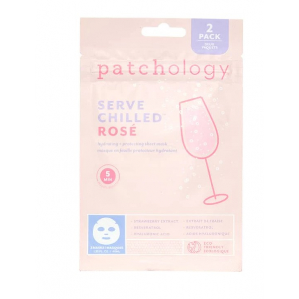 Освіжаюча маска для обличчя з екстрактом троянди Patchology Rosé Sheet Masque