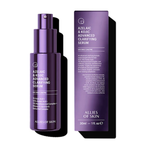 Сироватка освітлювальна з азелаїновою кислотою Allies Of Skin Azelaic & Kojic Advanced Clarifying Serum 