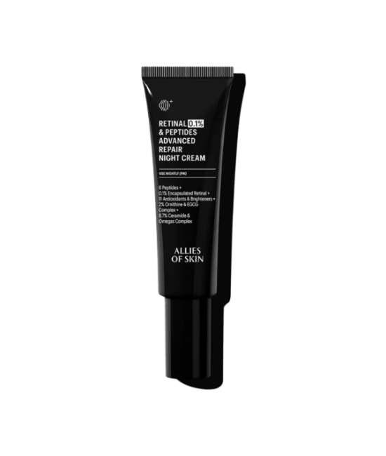 Нічний антивіковий крем з ретиналем 0.1% Allies Of Skin Retinal & Peptides Advanced Repair Night Cream
