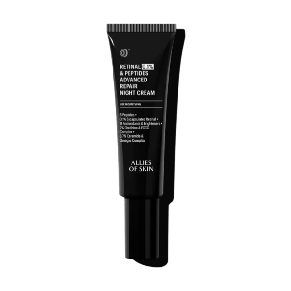 Нічний антивіковий крем з ретиналем 0.1% Allies Of Skin Retinal & Peptides Advanced Repair Night Cream
