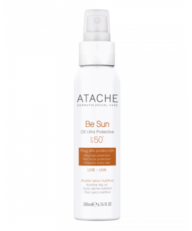 Омолоджувальна сонцезахисна суха олія для тіла Atache BE SUN Oil Ultra Protective SPF50