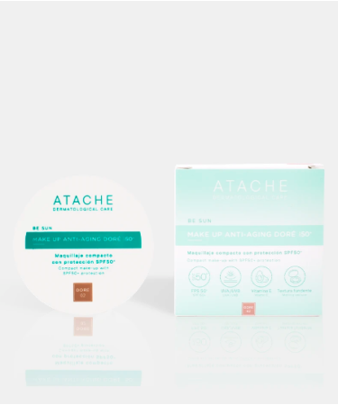Антивіковий тонуючий кушон SPF50 Atache Make Up Antiaging Dore SPF50+