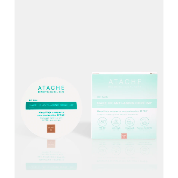 Антивіковий тонуючий кушон SPF50 Atache Make Up Antiaging Dore SPF50+