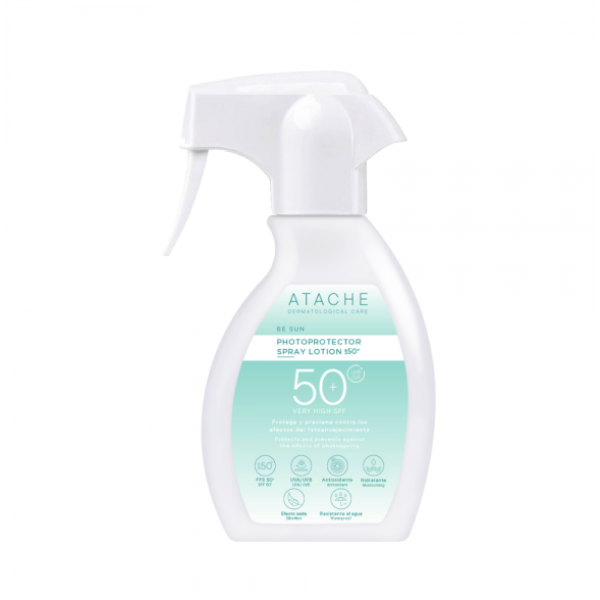 Сонцезахисний лосьйон для тіла SPF50 з антиоксидантною та відновлюючою дією Atache Be Sun Photoprotector Spray Lotion SPF50+ 