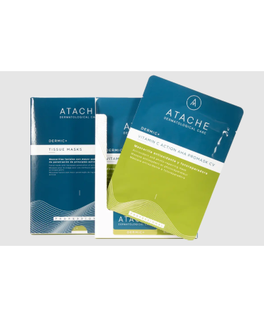 Целюлозна, антиоксидантна маска для обличчя глобальної дії Atache Vitamin C Action AHA PROMASK CV