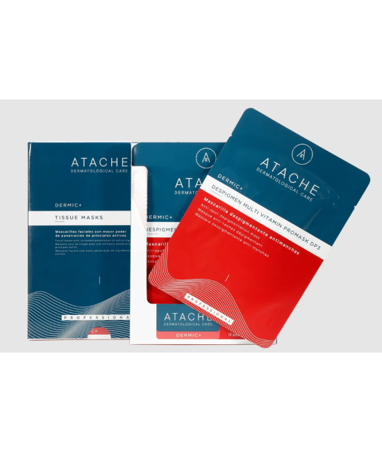 Целюлозна маска для обличчя з освітлювальною дією Atache Despigmen Multi Vitamin PROMASK DP3