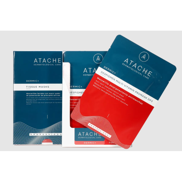 Целюлозна маска для обличчя з освітлювальною дією Atache Despigmen Multi Vitamin PROMASK DP3