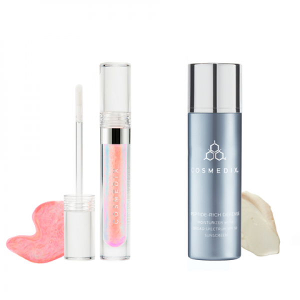 Дуэт Cosmedix Peptide Rich Defence and Lumi Crystal