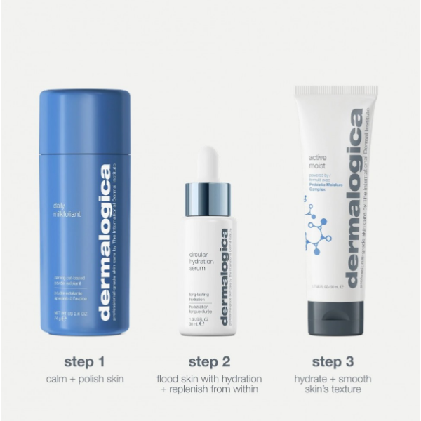 Тріо бестселерів для Відновлення і Зволоження шкіри Dermalogica Smooth and Hydrate Kit