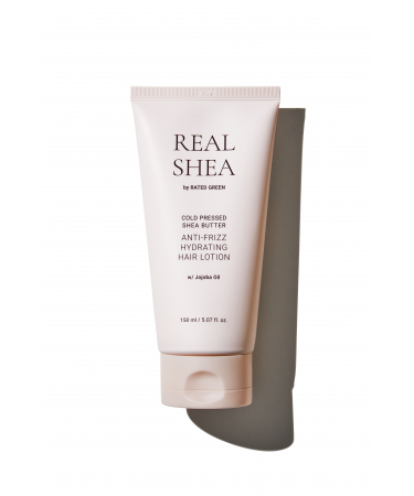 Зволожуючий лосьйон для волосся з маслом ши Rated Green Real Shea Cold Pressed Shea Butter Anti-Frizz Hydrating Hair Lotion