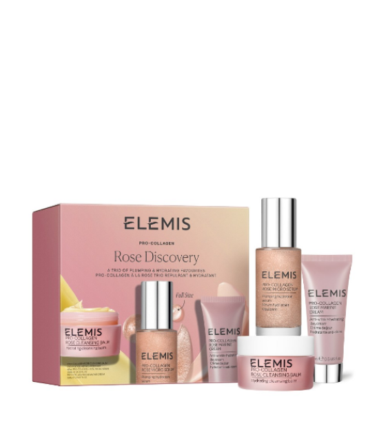 Тріо фаворитів для наповнення та зволоження шкіри з Трояндою Elemis All About Rose Discovery