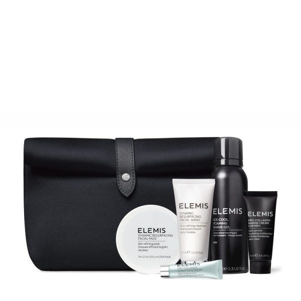 Бестселери для обличчя та тіла в люкс косметичці Для Нього Elemis Kit: The Grooming Collection Travel Skincare Favourites for Him