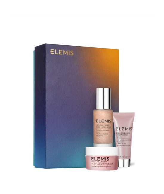 Подарункове легендарне тріо для обличчя Про-Колаген Троянда Elemis Kit: The Pro-Collagen Rose Icons Skin Soothing Trio