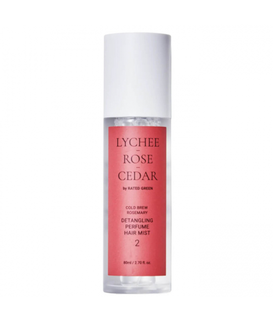 Парфумований міст для волосся лічі-троянда-кедр Rated Green Detangling Perfume Hair Mist Lychee-Rose-Cedar