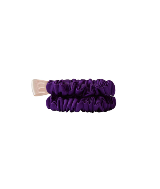 Набір із 2 тонких резинок з натурального шовку Mon Mou mini slim Purple