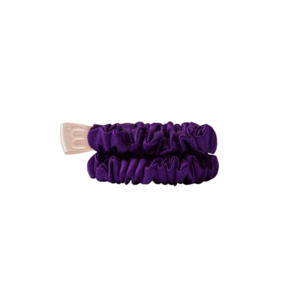 Набір із 2 тонких резинок з натурального шовку Mon Mou mini slim Purple