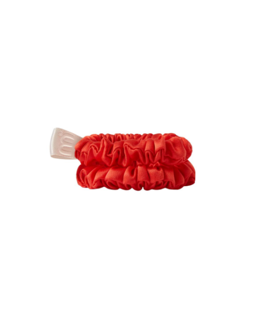 Набір із 2 тонких резинок з натурального шовку Mon Mou mini slim Dark Orange