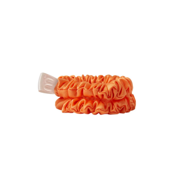 Набір із 2 тонких резинок з натурального шовку Mon Mou mini slim Orange