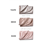 Двосторонній рушник-тюрбан для волосся з натуральним шовком MON MOU Hair Turban Taupe
