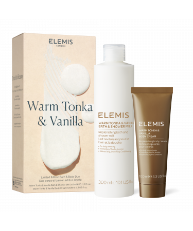 Набір дует для тіла ароматний мигдаль та ваніль Elemis Warm Tonka & Vanilla Body Duo