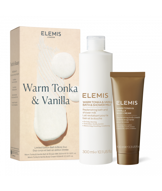 Набір дует для тіла ароматний мигдаль та ваніль Elemis Warm Tonka & Vanilla Body Duo