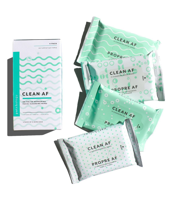 Очищувальні серветки для демакіяжу Patchology Clean AF Facial Cleansing Wipes