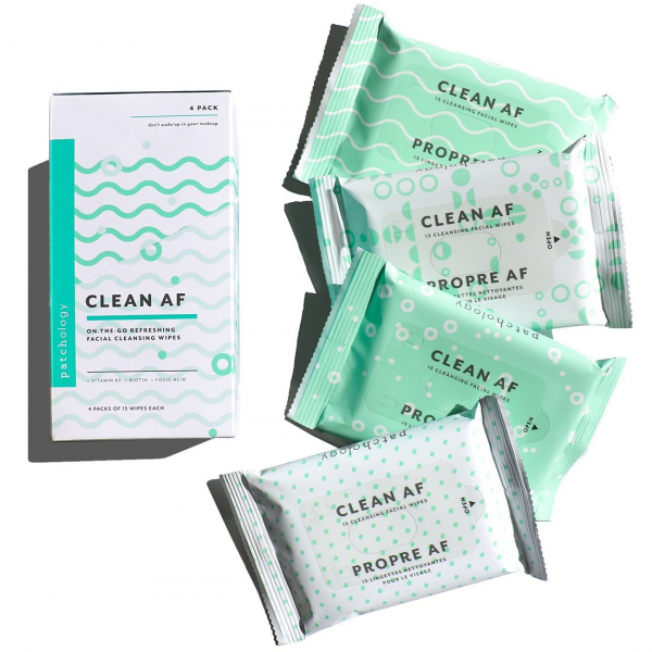 Очищувальні серветки для демакіяжу Patchology Clean AF Facial Cleansing Wipes