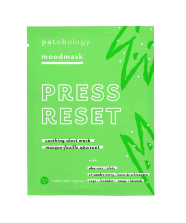 Заспокійлива та відновлююча тканинна маска Patchology Press Reset Soothing Mask
