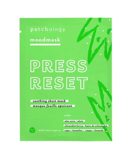 Заспокійлива та відновлююча тканинна маска Patchology Press Reset Soothing Mask