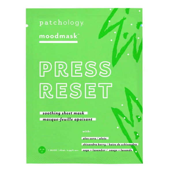Заспокійлива та відновлююча тканинна маска Patchology Press Reset Soothing Mask