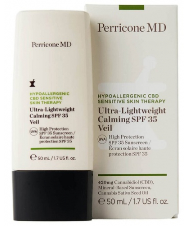 Гіпоалергенний заспокійливий засіб із СПФ 35 Perricone MD CBD Hypo Skin Sensitive Therapy UVA 35