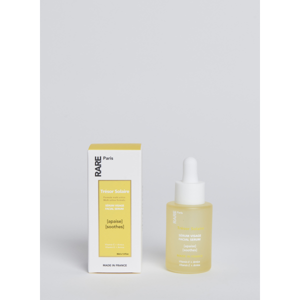  Заспокійлива сироватка з вітаміном Е та екстрактом арніки Rare Paris Trésor Solaire Soothing Face Serum