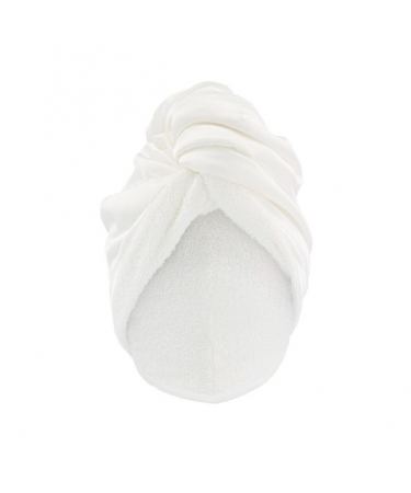 Двосторонній рушник-тюрбан для волосся з натуральним шовком MON MOU Hair Turban White
