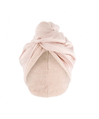 Двосторонній рушник-тюрбан для волосся з натуральним шовком MON MOU Hair Turban Nude