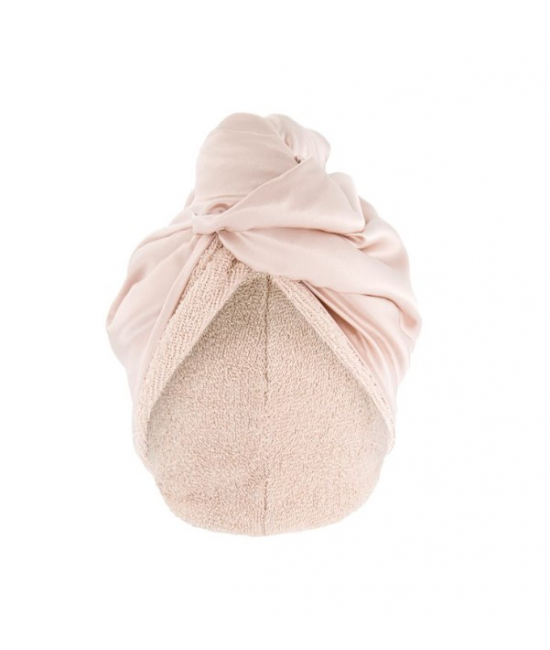 Двосторонній рушник-тюрбан для волосся з натуральним шовком MON MOU Hair Turban Nude